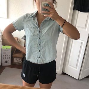 Brandy chambray crop top